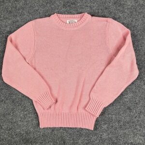 Junior Exchange Sweater Womens Large Pink Crew Neck Knit Pullover‎ Retro